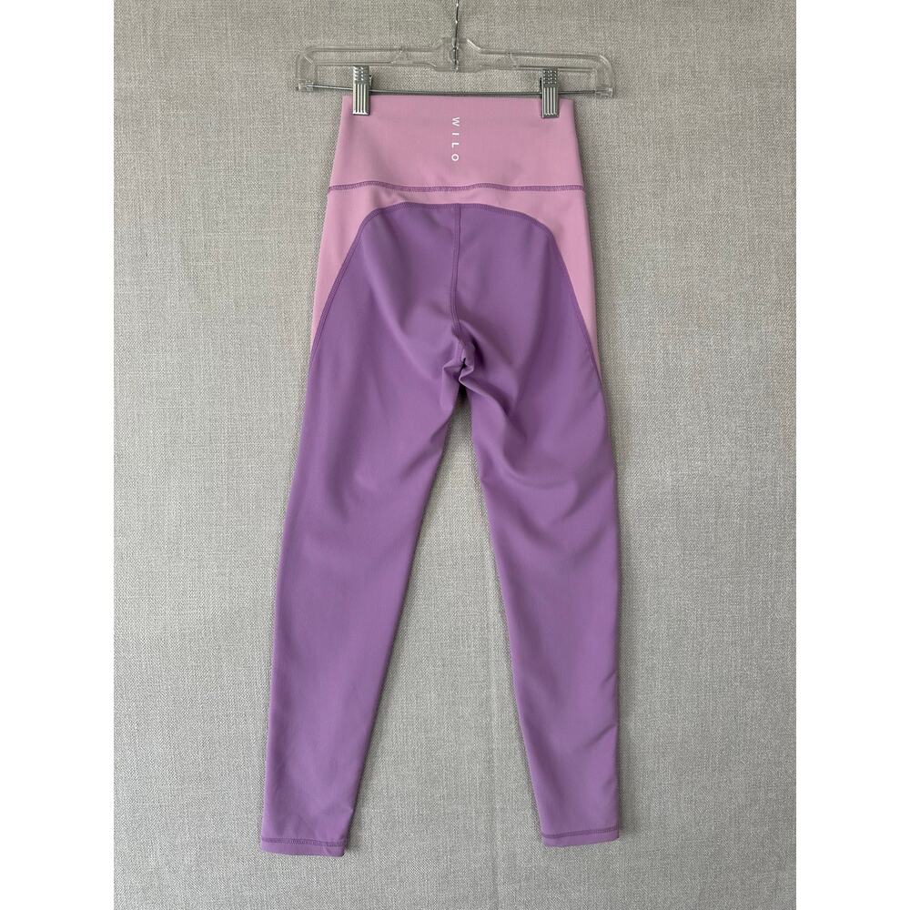 WILO the Label Leggings Ribbed Pink Purple Two Toned Colorblock Size XS - Picture 3 of 7